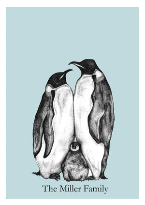 Personalised Penguin Print
