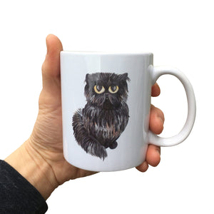 Painted Cat Mug (Can be personalised)