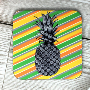 Pineapple Tropical Stripes Coaster