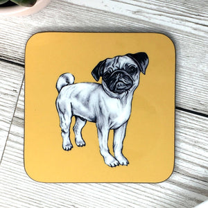 Pug Dog Coaster - 4 Colours