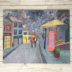 SALE - Haworth Rainy Painting Original Artwork