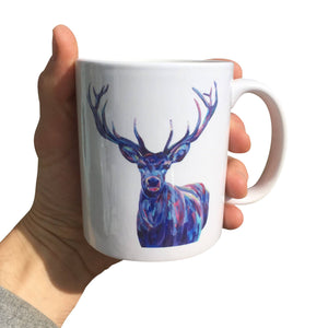 Painted Stag Mug (Can be personalised)