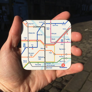 Yorkshire Funny Tube Map Coaster