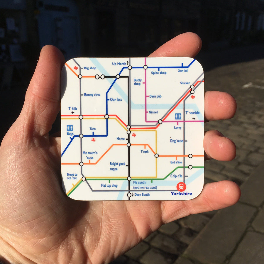 Funny Yorkshire Gift 'Tube Coaster'