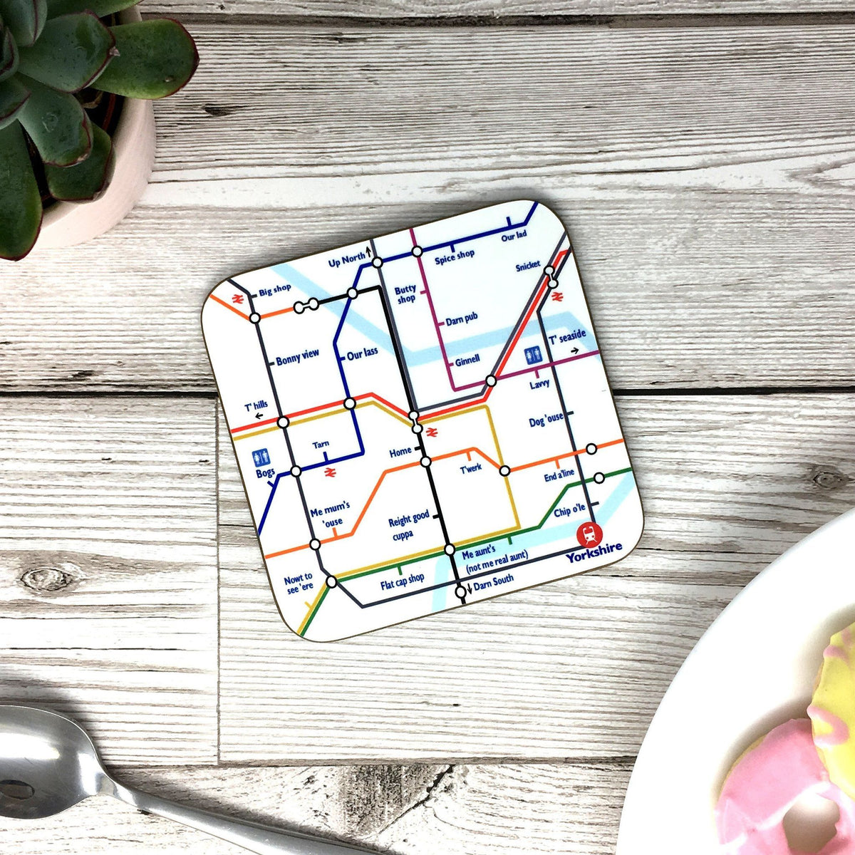 Yorkshire Tube Underground Mug – Mug & Coaster in Box