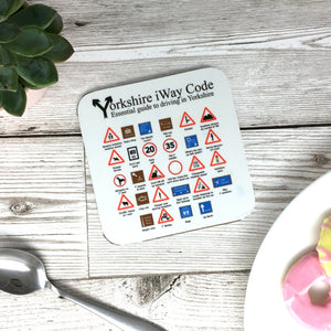 Yorkshire Highway Code Coaster Funny
