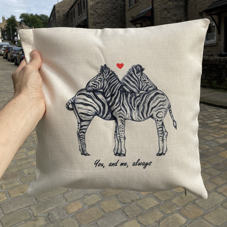 Zebra Pair Cushion (Can be personalised)