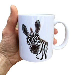 Painted Zebra Mug (Can be personalised)