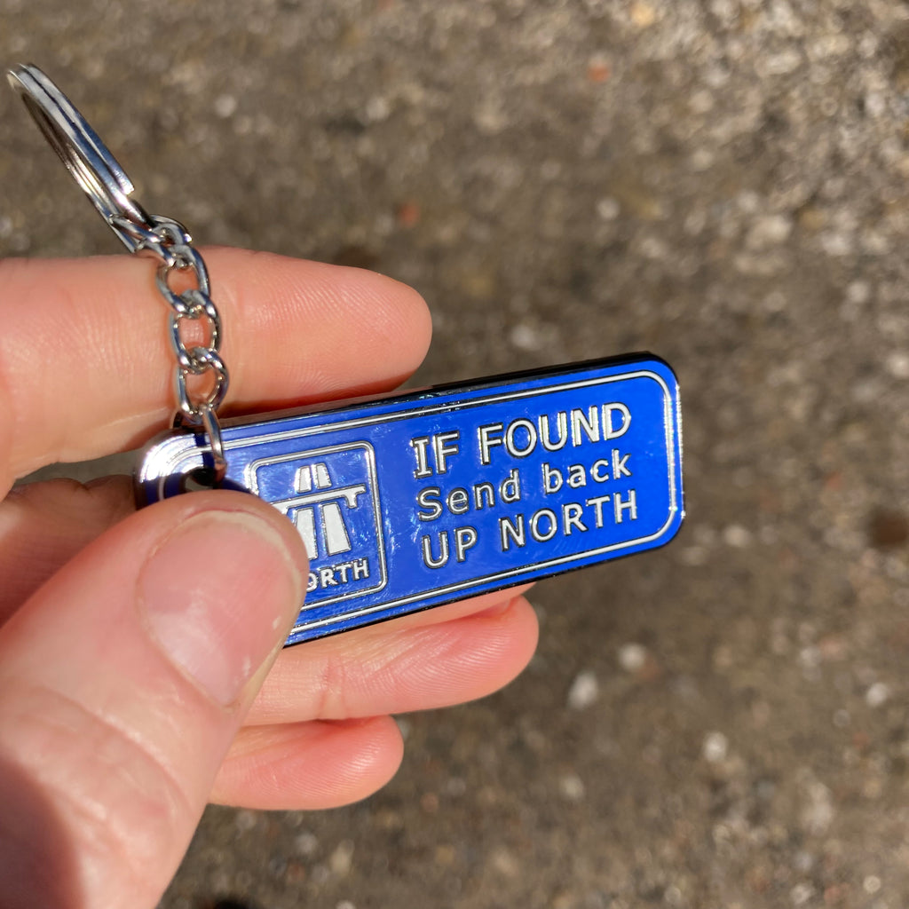 Up North Yorkshire Lancashire Enamel Keyring