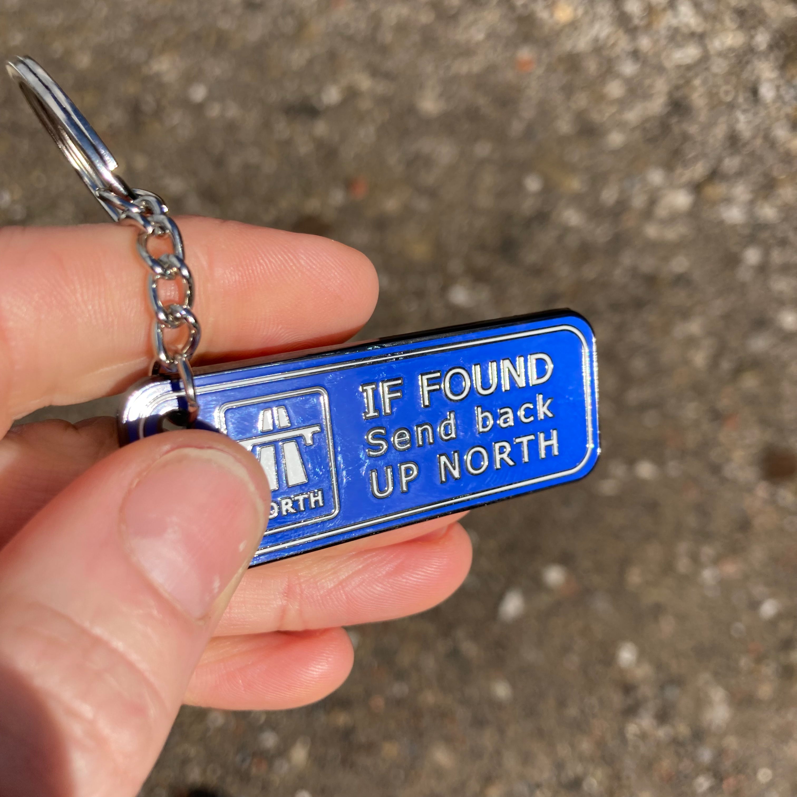 Up North Yorkshire Lancashire Enamel Keyring