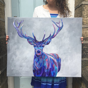 Colourful Stag Print