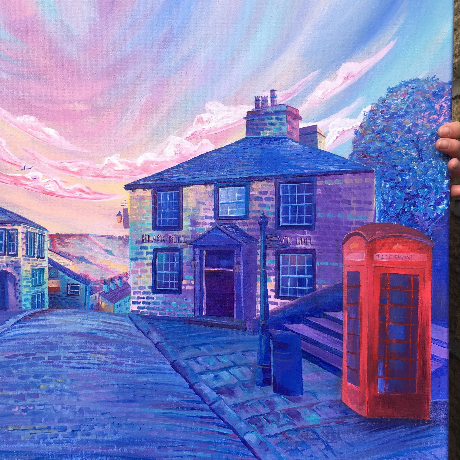 Top of Main Street Summer Original Artwork