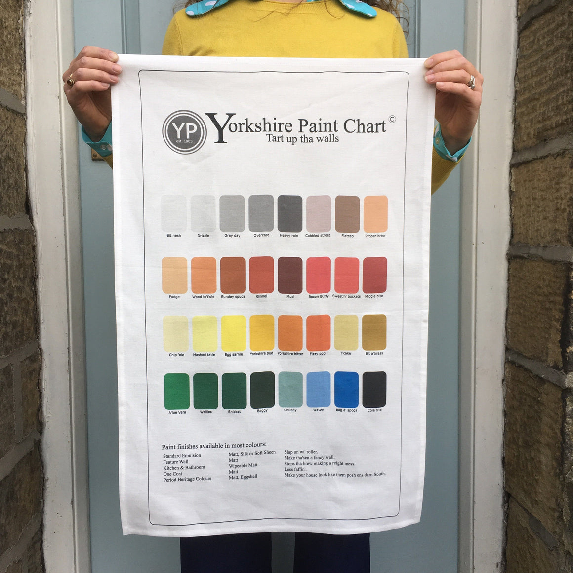 Yorkshire Tea Towel 'Paint Chart'