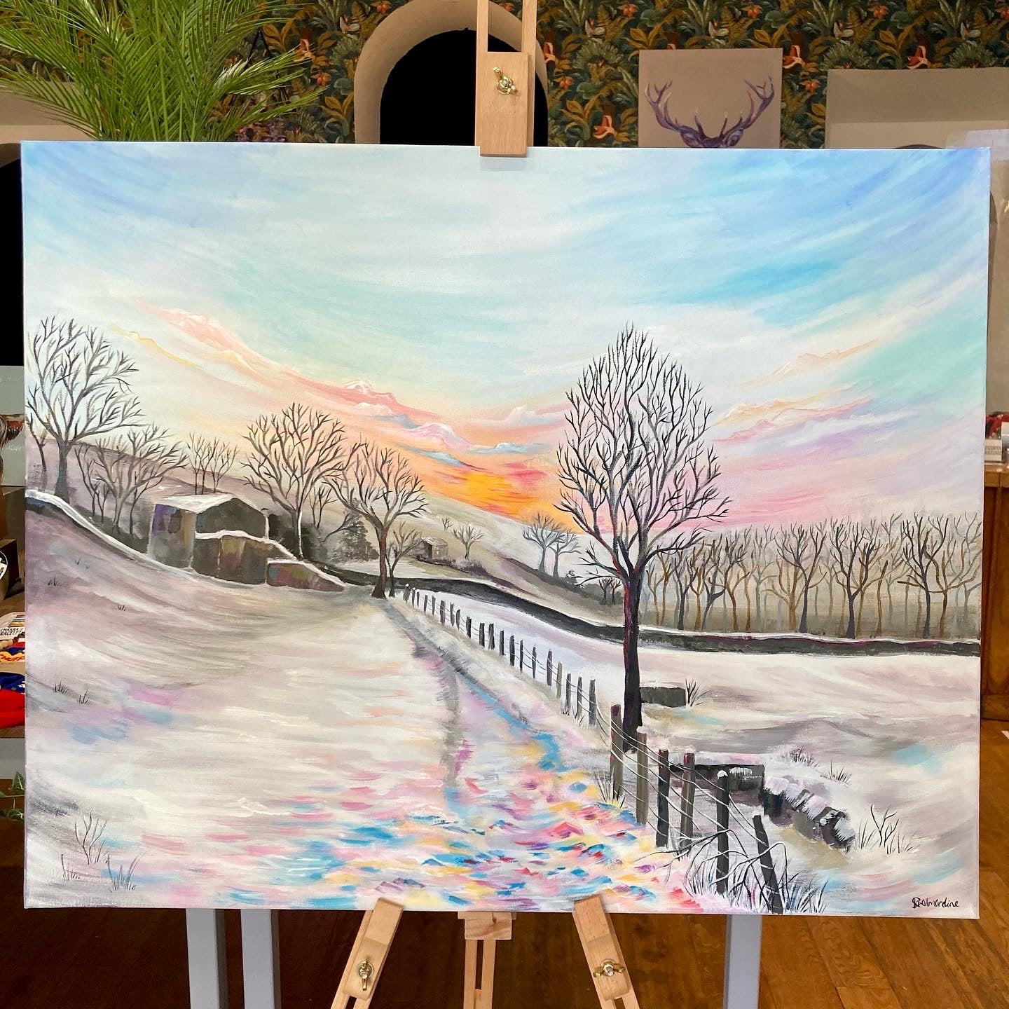 Railway Children Walk Original Acrylic Painting