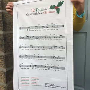 Yorkshire Tea Towel '12 Days of Christmas'