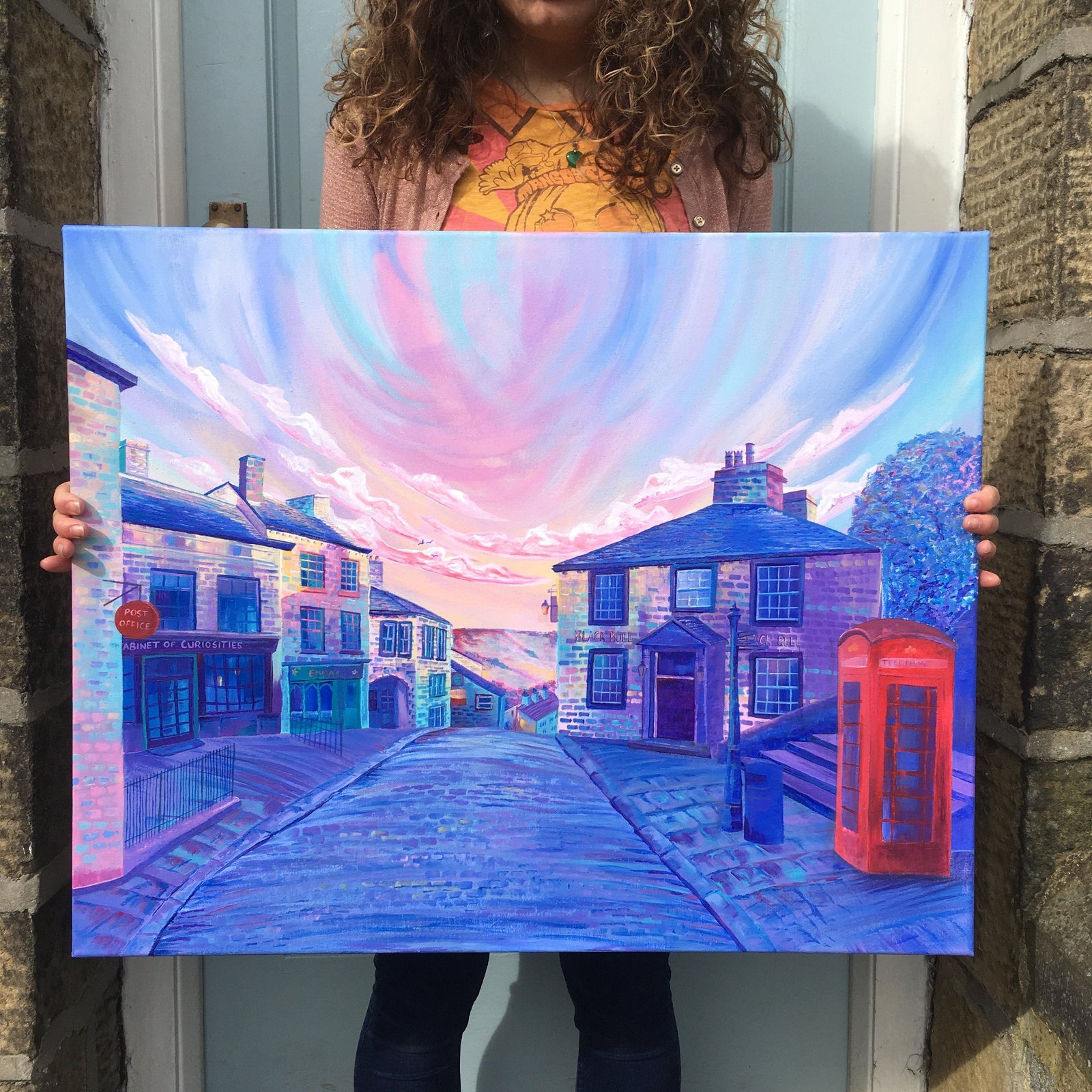 Top of Main Street Summer Original Artwork