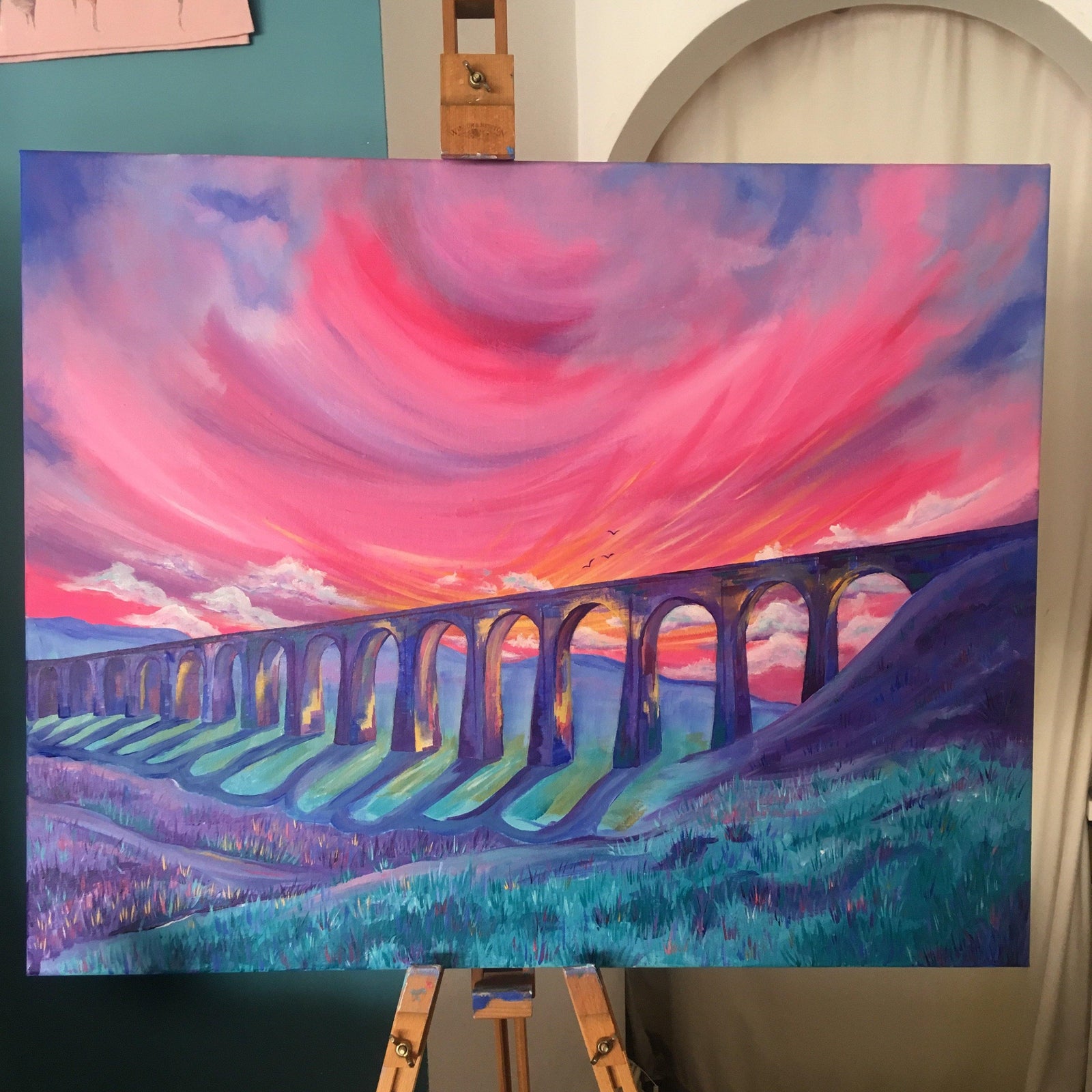 Ribblehead Viaduct Yorkshire Original Artwork