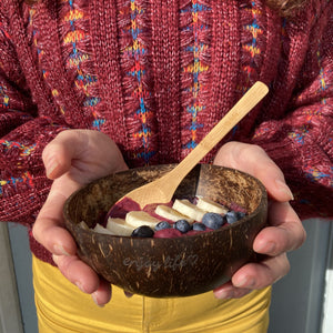 Coconut Bowl with Spoon Eco Friendly