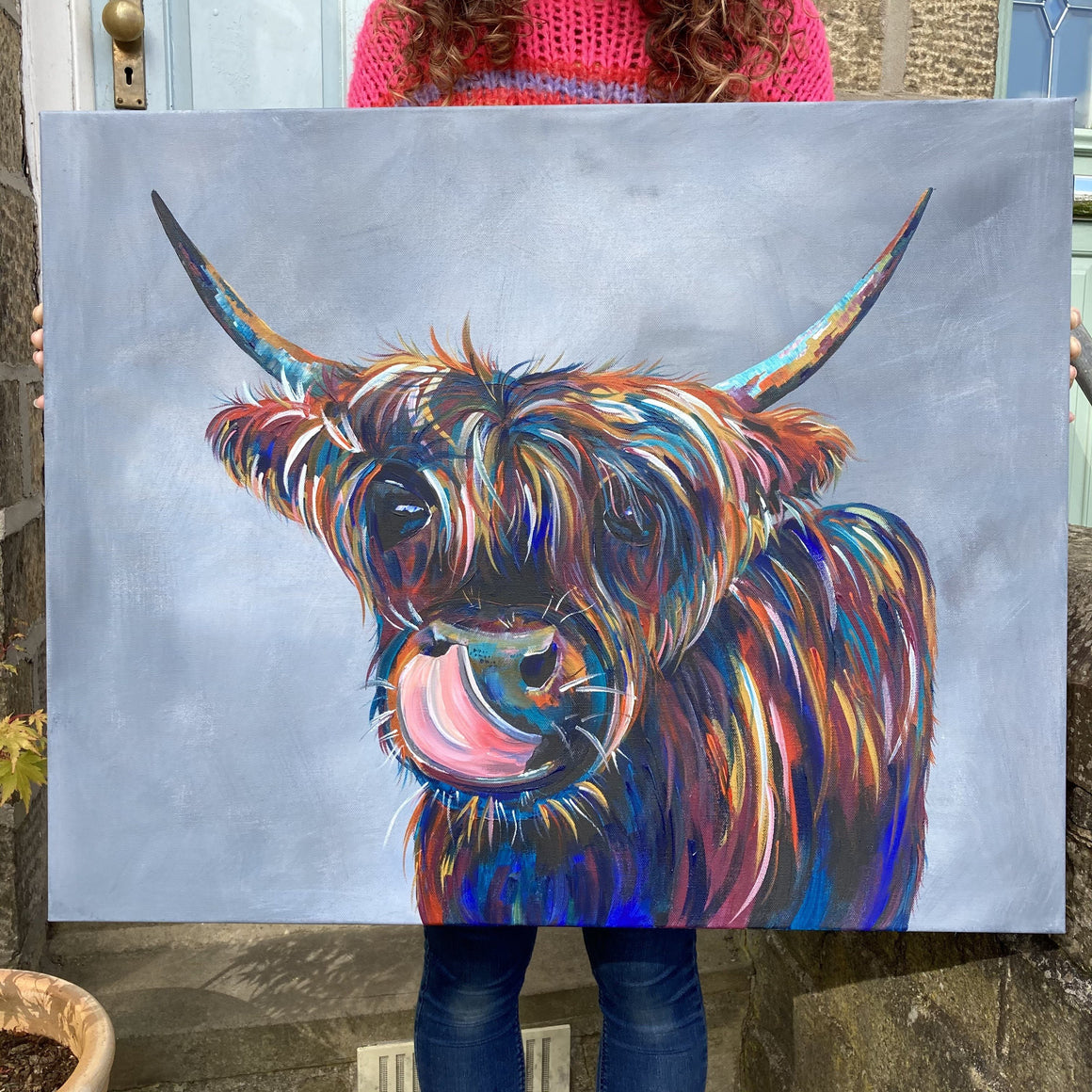 SALE - Agnes Highland Cow Original Artwork