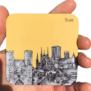 York, North Yorkshire Sketched Coaster