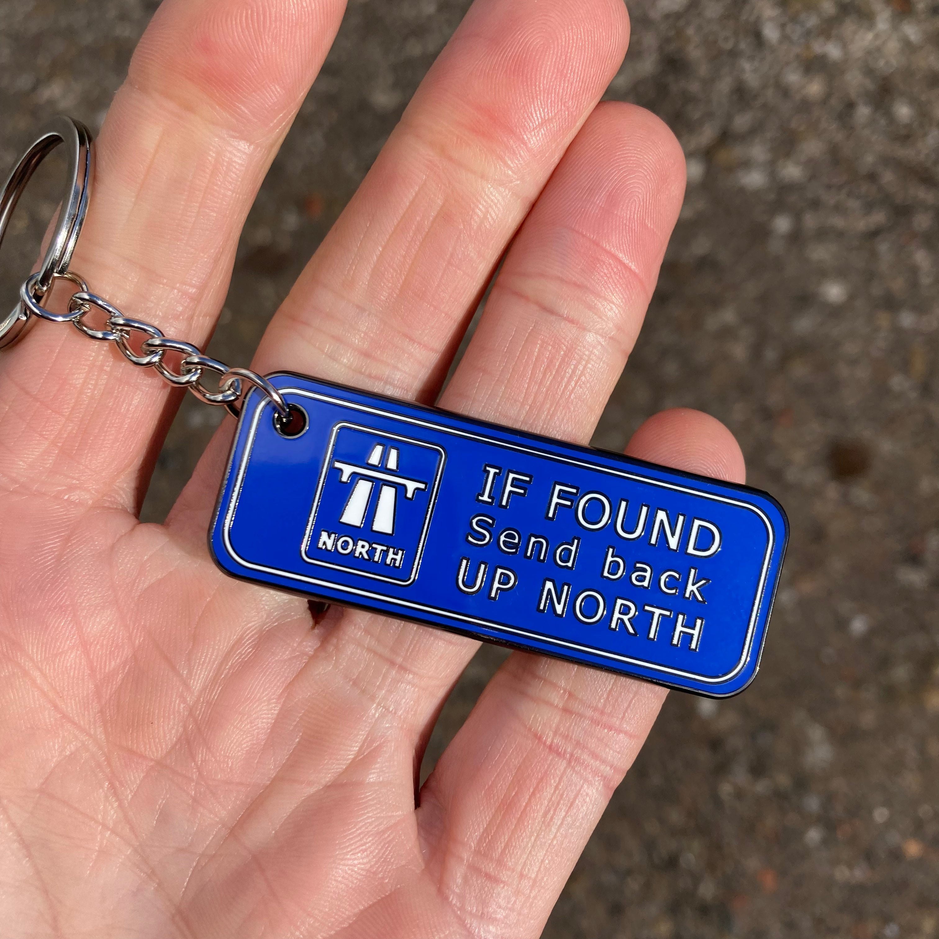 Up North Yorkshire Lancashire Enamel Keyring
