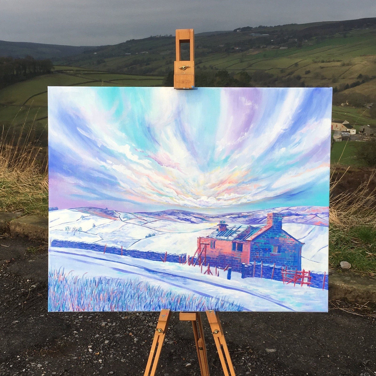 Haworth Brontë Walk Winter Original Artwork
