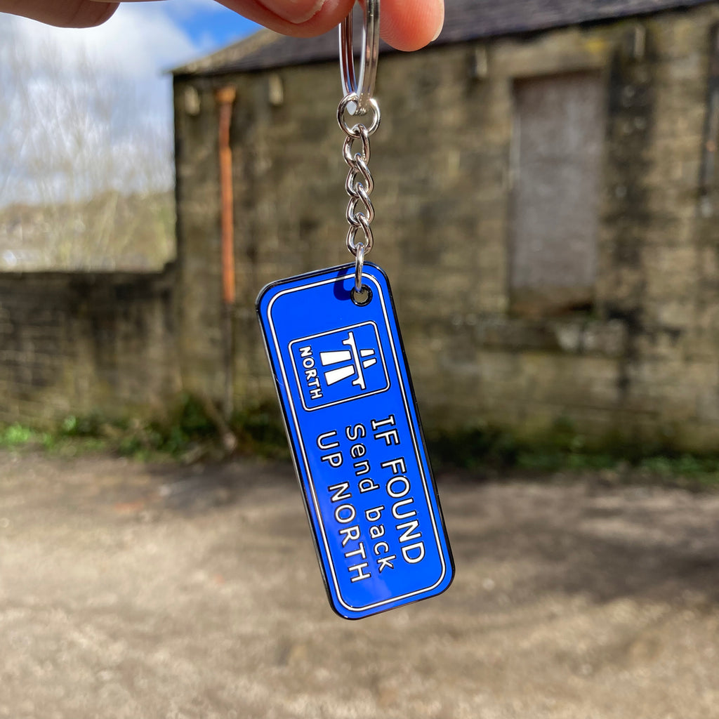 Up North Yorkshire Lancashire Enamel Keyring