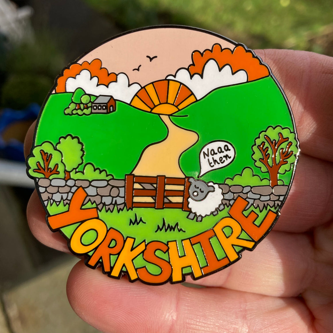Yorkshire Sheep Enamel Magnet