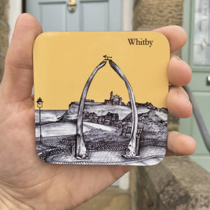 Whitby, North Yorkshire Sketched Coaster